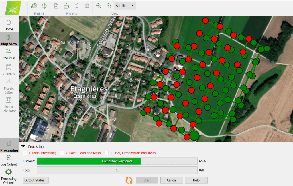 After processing you can place a manual tie point is about the recognisability of an area…. Sand, Water, Plastic sheeting, grass are all difficult whereas a building or distinctive trees are nice to work with.
